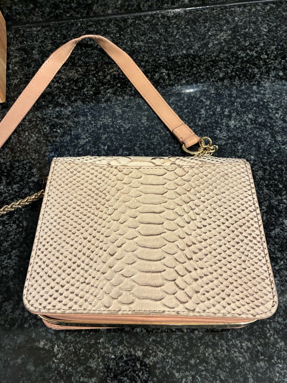 Unique Vince Camuto Bag with Snakeskin Front - Picture 3 of 6